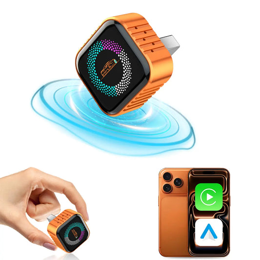 2026 4-in-1 Wireless CarPlay and Android Auto Adapter - Effortless Plug-and-Play Setup, Fast Seamless Functionality, Compatible with Apple and Android, Hands-Free Calling