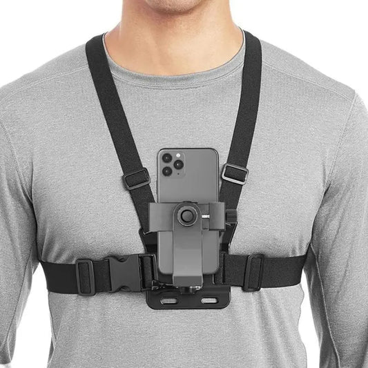 Portable Chest Strap Mobile Phone Rack, Angle Adjustable Phone Fixed Shoulder Strap for Gopro, Phone, Durable Smartphone Accessories, Car Accessories, Cellphone, Stable Phone Holders, Stabilizer Phone Mount